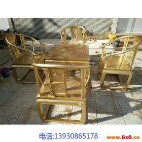 纯铜中式桌椅家居客厅餐厅新中式桌椅沙发摆件
