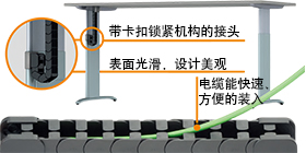 美观整洁，布线方便，安装快速的拖链—特别适用于家具行业