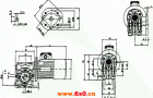 NRV25型蜗杆减速机外形尺寸Q/JF01-1999