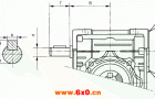 A球微型蜗杆减速机延伸蜗杆轴尺寸