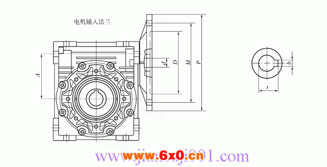 ANRV系列蜗轮蜗杆减速电动机安装尺寸 