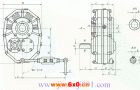 ZJY75、ZJY90、ZJY106、ZJY125、ZJY150、ZJY180、ZJY212、ZJY250、ZJY300、型轴装式圆柱齿轮减速机安装型式及尺寸JB/T 7007-1993