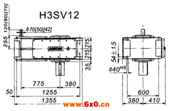 H3SV系列外型及安装尺寸图