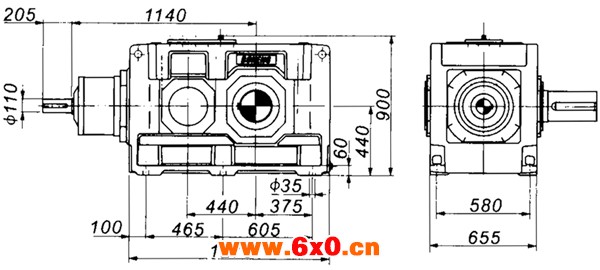 B2SH系列外型及安装尺寸图