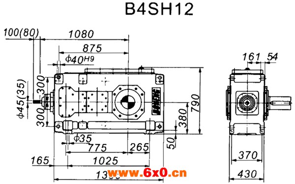 B4SH系列外型及安装尺寸图