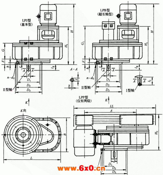 LPJ171、LPB171、LPP171、LPJ192、LPB192、LPP192、LPJ215、LPB215、LPP215、LPJ240、LPB240、LPP240、LPJ272、LPB272、LPP272、LPJ305、LPB305、LPP305、LPJ375、LPB375、LPP375、LPJ500、LPB500、LPP500、LPJ600、LPB600、LPP600、LPJ311、LPB311、LPP311、LPJ352、LPB352、LPP352、LPJ395、LPB395、LPP395、LPJ440、LPB440、LPP440、LPJ496、LPB496、LPP496、LPJ555、LPB555、LPP555、型平行轴硬齿面圆柱齿轮减速器外形尺寸