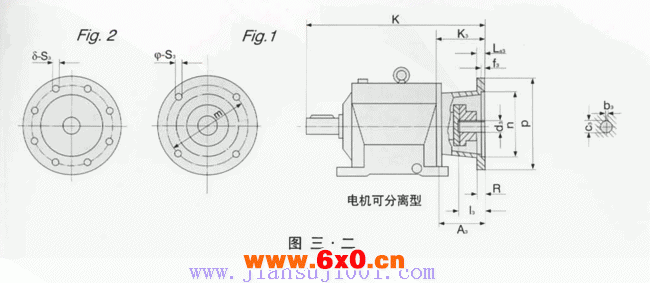 TA-L、TA-S型齿轮减速器外形及安装尺寸