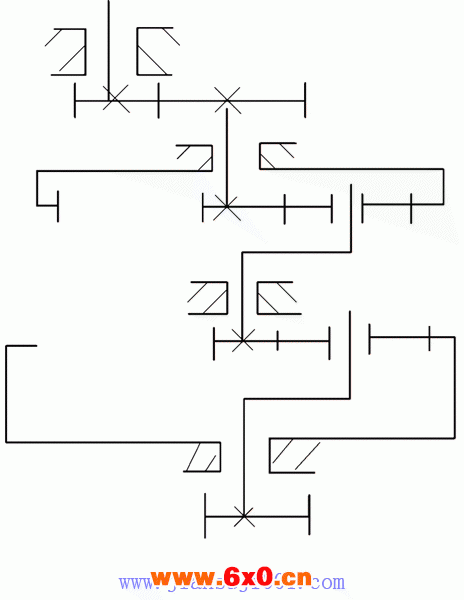 XX型回转行星齿轮减速机传动形式简图