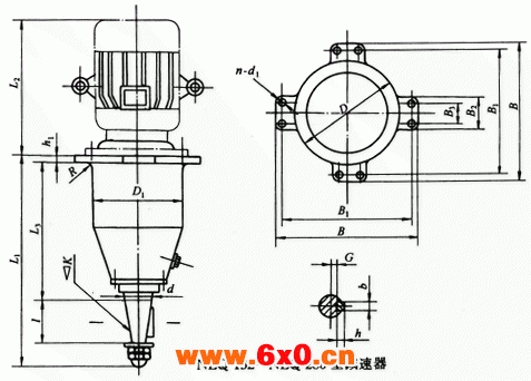 NLQ型行星齿轮减速机外形及安装尺寸