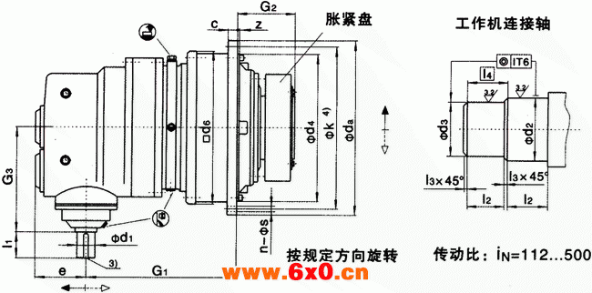 行星齿轮减速器，JP系列行星齿轮减速器安装尺寸