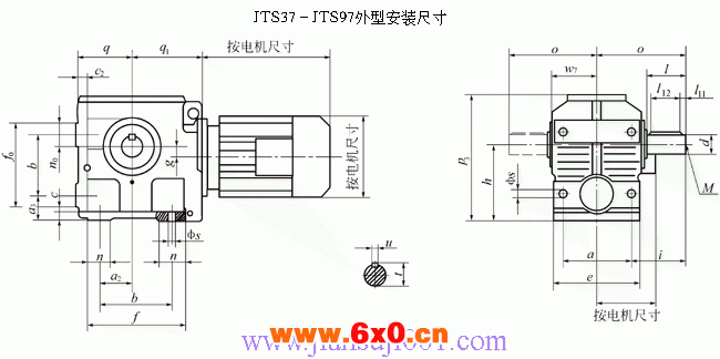 JTS系列斜齿轮-蜗轮减速电机