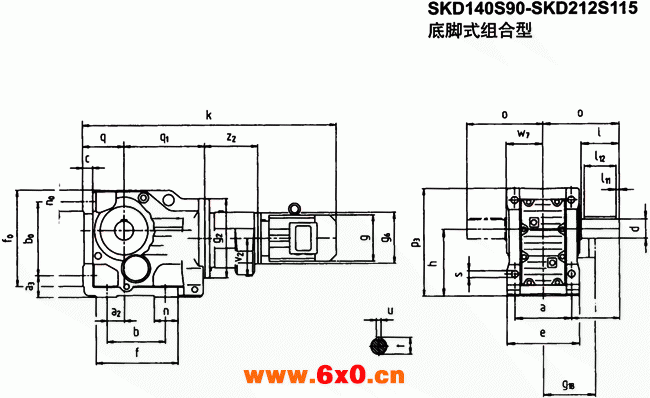 SK系列斜齿轮—蜗旋伞齿轮减速电机