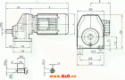 RCX97..型硬齿轮减速机安装尺寸图