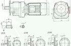 RCF37..型硬齿轮减速机安装尺寸图