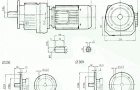 RCF77..型硬齿轮减速机安装尺寸图