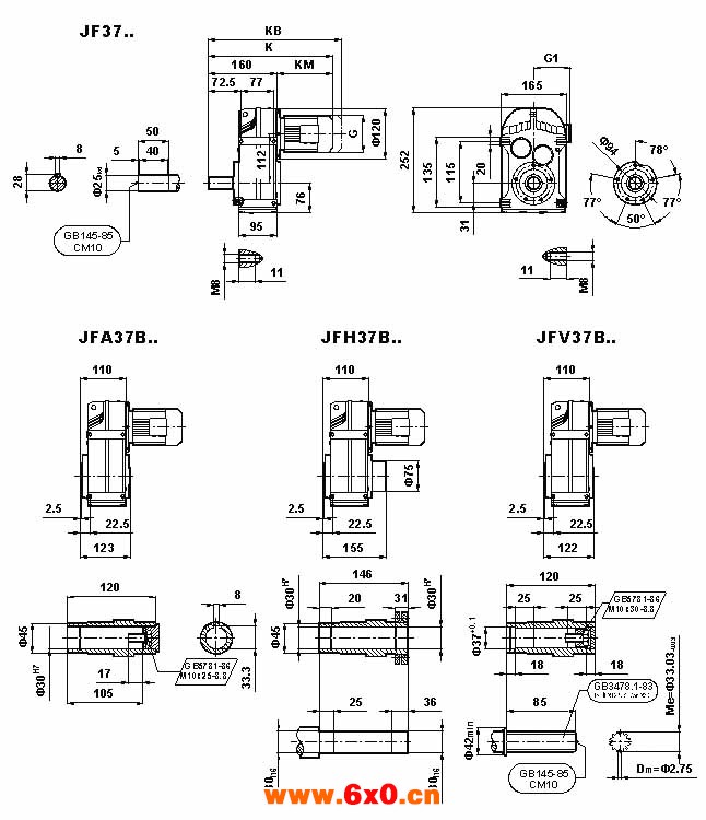 JF系列减速电机（GB10095-88）