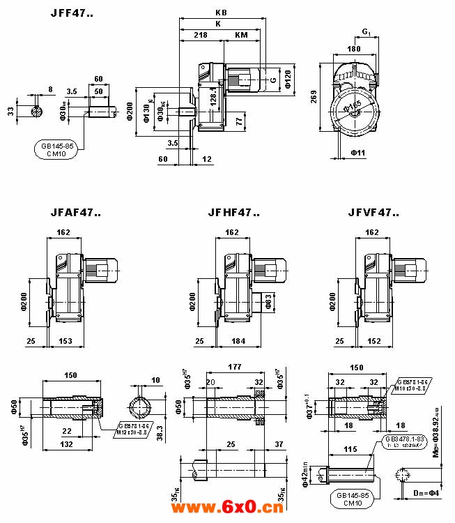 JF系列减速电机（GB10095-88）