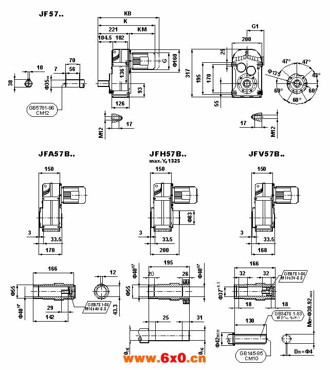 JF系列减速电机（GB10095-88）