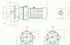 CF17、CF27、CF37、CF47、CF57、CF67、CF77、CF87、CF97、CF107、CF137、CF147、法兰安装斜齿轮减速机安装尺寸