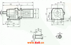 GR27系列斜齿轮减速电机安装结构尺寸