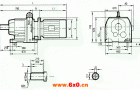GR167系列斜齿轮减速电机安装结构尺寸