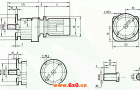 GRF17系列斜齿轮减速电机安装结构尺寸