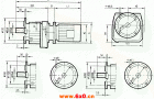 GRF37系列斜齿轮减速电机安装结构尺寸