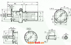 GRF137系列斜齿轮减速电机安装结构尺寸
