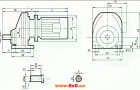 GRX67系列斜齿轮减速电机安装结构尺寸