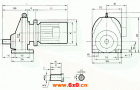 GRX87系列斜齿轮减速电机安装结构尺寸
