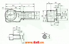 GKF47型斜齿轮弧齿锥齿轮减速电机安装结构图尺寸