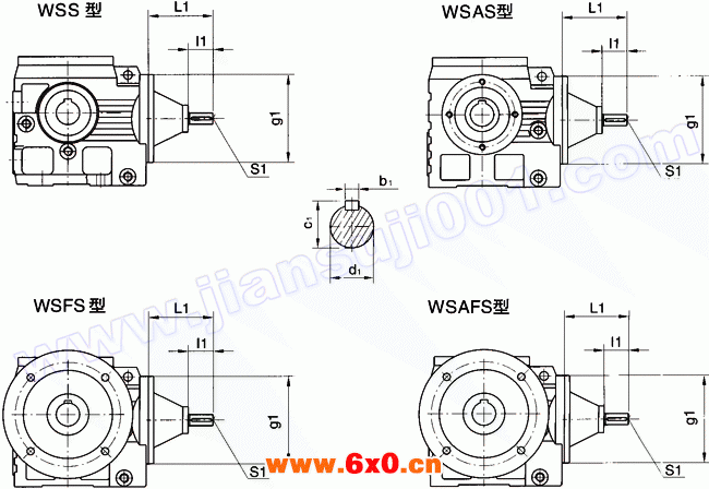 WS系列圆柱蜗杆减速电机