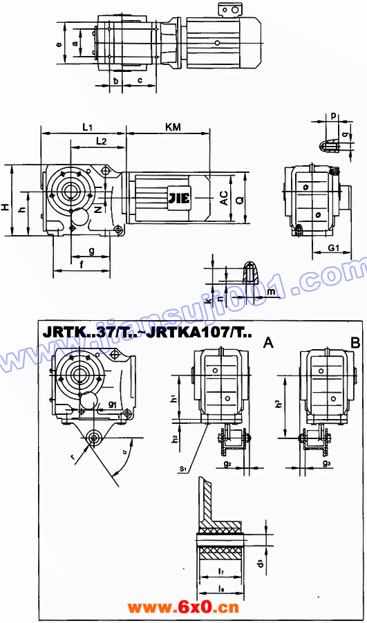 JRTK斜齿轮—伞齿轮减速机电机