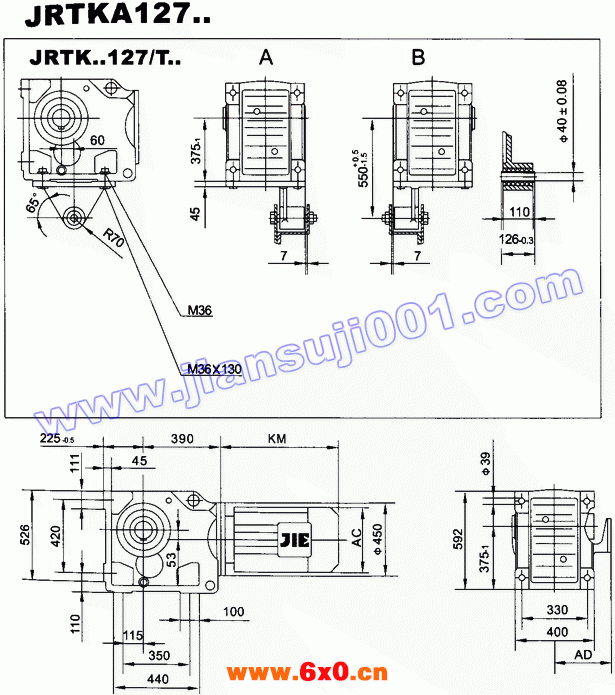 JRTK斜齿轮—伞齿轮减速机电机