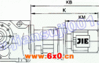 JRTK斜齿轮——伞齿轮减速机电机安装尺寸(JRTK..R..)