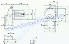 JRTR斜齿轮减速电机安装尺寸(JRTRX57..～JRTRX107..)