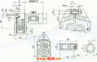 WF系列平行轴斜齿轮减速机安装尺寸（WFA37-WFA157）