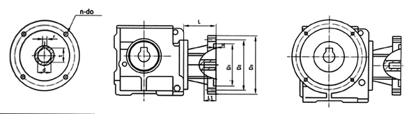 SC系列斜齿蜗轮减速器外形尺寸