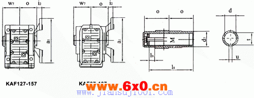 TXKAF37-TXKAF157空心轴法兰安装外形安装尺寸