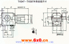 TXS47-TXS97斜齿轮—蜗轮减速电机外形安装尺寸