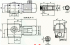 TXSA47-TXSA97斜齿轮—蜗轮减速电机外形安装尺寸