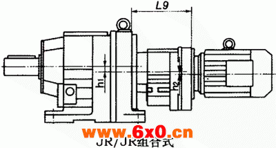 JR/JR系列斜齿轮减速机安装方位和尺寸图表