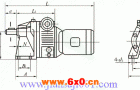 UD…40D型基本型与一级齿轮减速机组合外形及安装尺寸