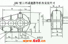 QBJ250、QBJ320、QBJ400、QBJ500、QBJ630型三环减速机外形及其安装尺寸