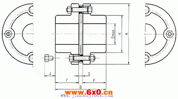 T40系列钢片式挠性联轴器技术参数及外形安装尺寸