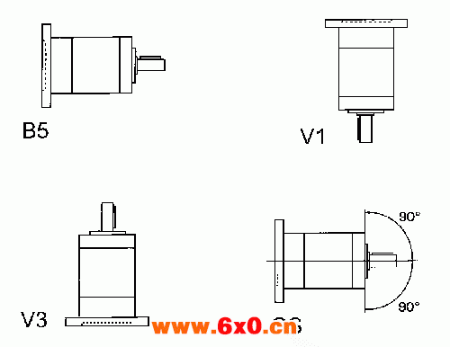 REP型减速器安装位置及技术数据