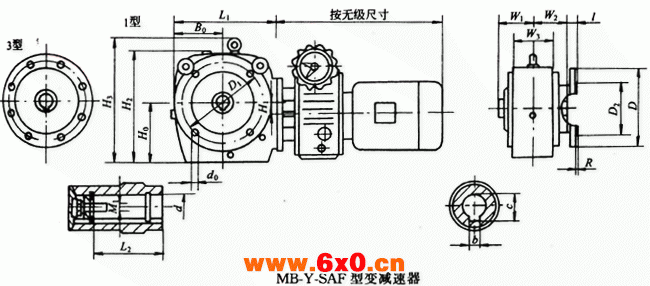 S系列斜齿轮-蜗杆减速器与无级变速器组合