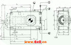 B3.H型直交轴齿轮箱三级传动卧式安装