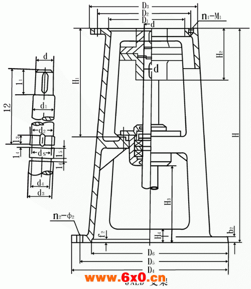 JXLD型摆线针轮减速机机架安装尺寸外形尺寸
