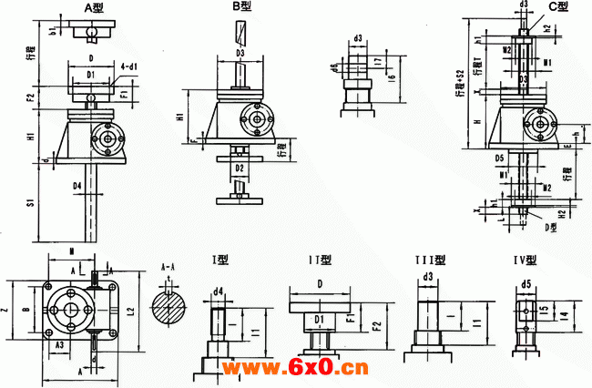 WCQL型升降机主要参数及尺寸 